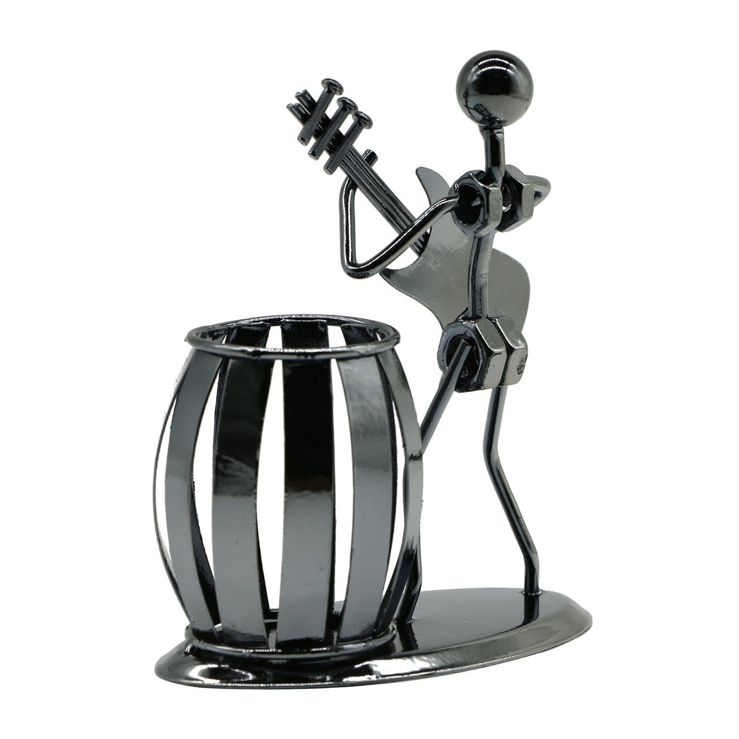 Guitar Style Metal Pen Holder for Desk Organizer