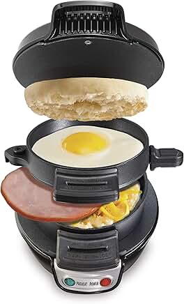 Breakfast Sandwich Maker with Egg Cooker Ring