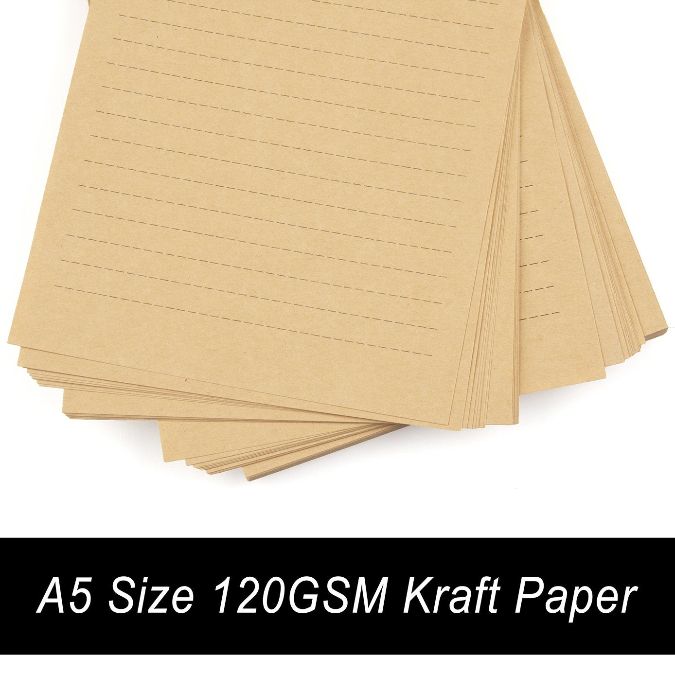 Vintage Kraft Stationery Paper, 100 Sheets, A5, 120gsm