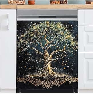 Decorative Tree of Life Magnet Cover for Kitchen