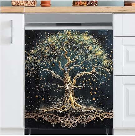 Decorative Tree of Life Magnet Cover for Kitchen