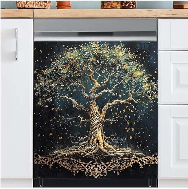 Decorative Tree of Life Magnet Cover for Kitchen