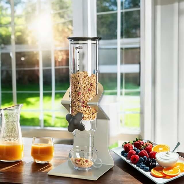 Dried Goods and Snacks Dispenser with Steel Stand