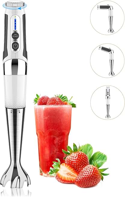Cordless Handheld Immersion Blender with 21 Speeds
