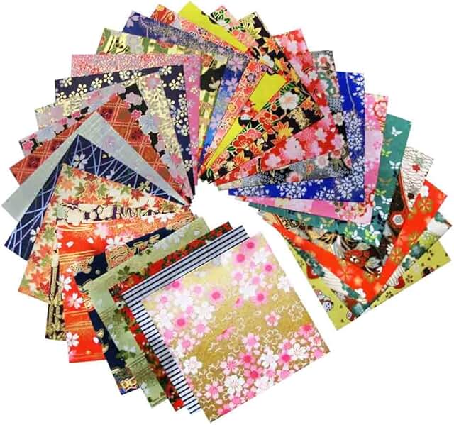 Japanese Washi Paper, 3.7" x 3.7", 30 Sheets