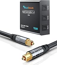 Toslink Audio Splitter 1x3 with 3ft Cables