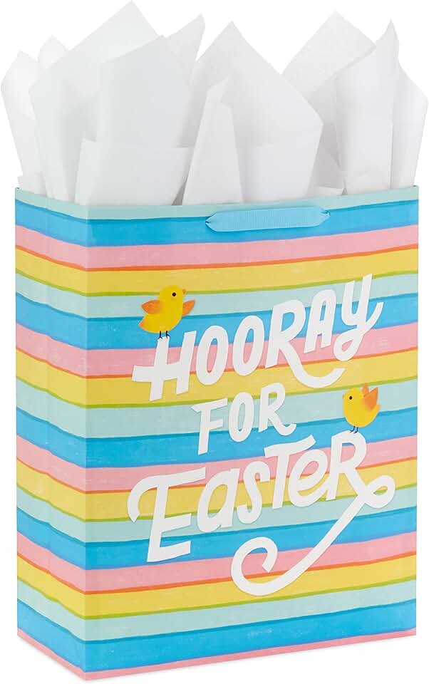 15-inch Easter Gift Bag with Tissue Paper