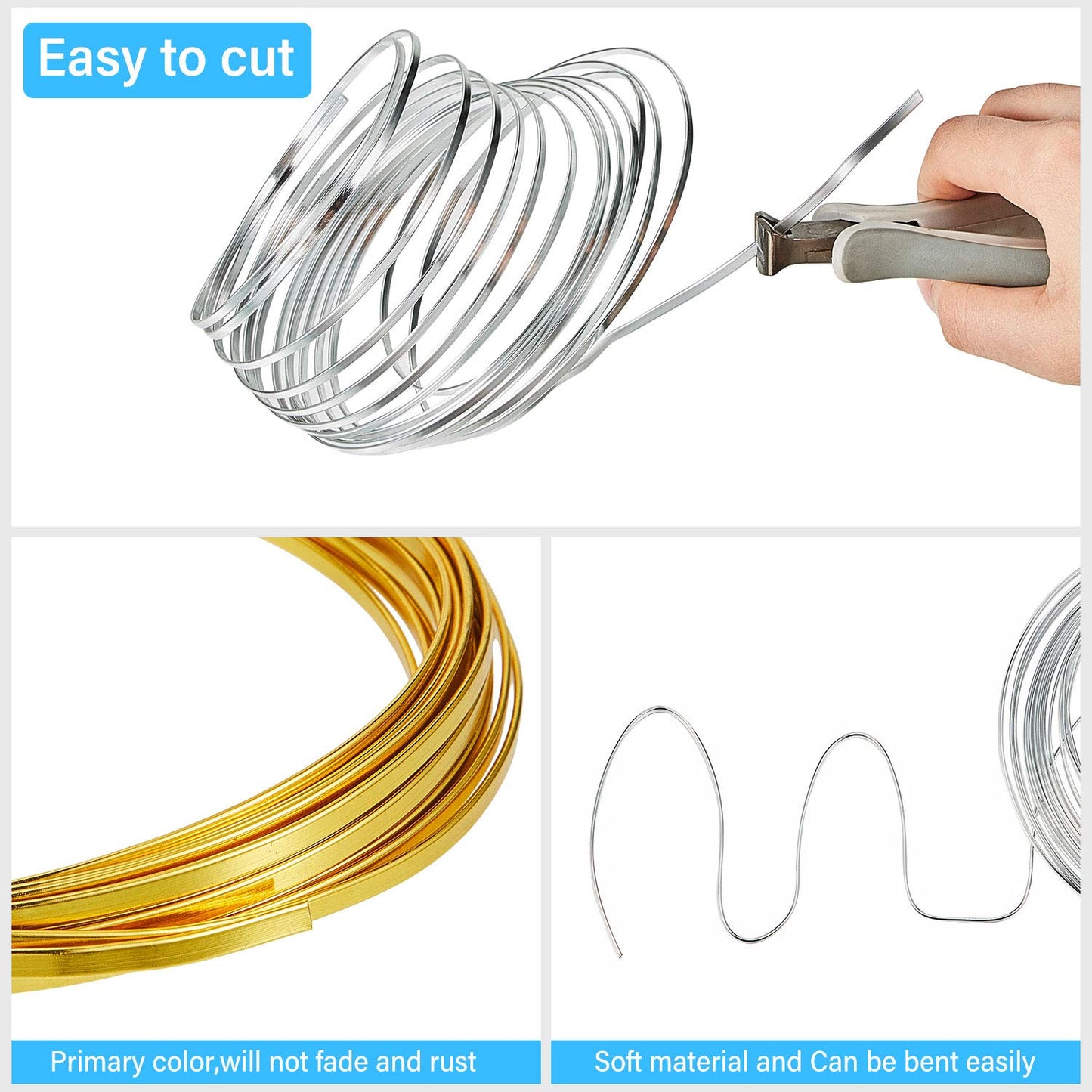 32.8 Feet Aluminum Jewelry Wire for Beading and Crafting