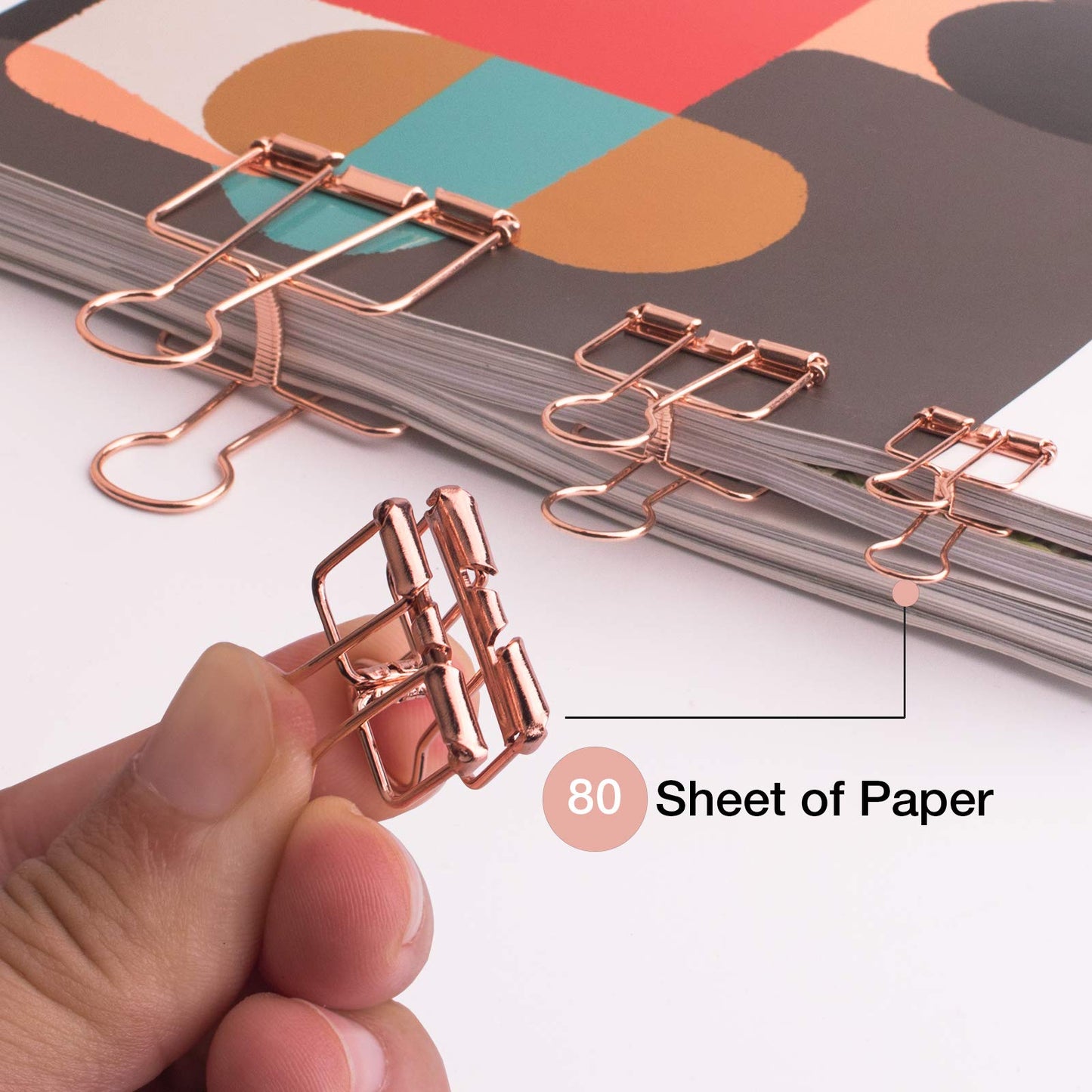 Set of Rose Gold Wire and Paper Clips in Assorted Sizes