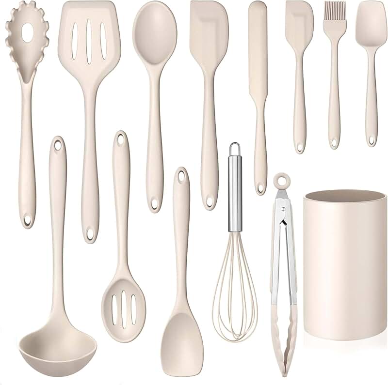 14-Piece Silicone Cooking Utensil Set with Holder