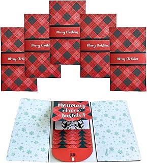 Set of 5 Handmade Waterfall Christmas Gift Card Booklets