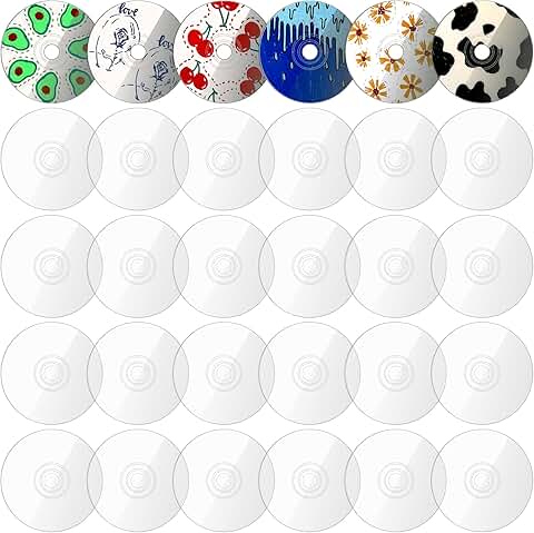 50 Clear Blank CDs for Painting and Decoration
