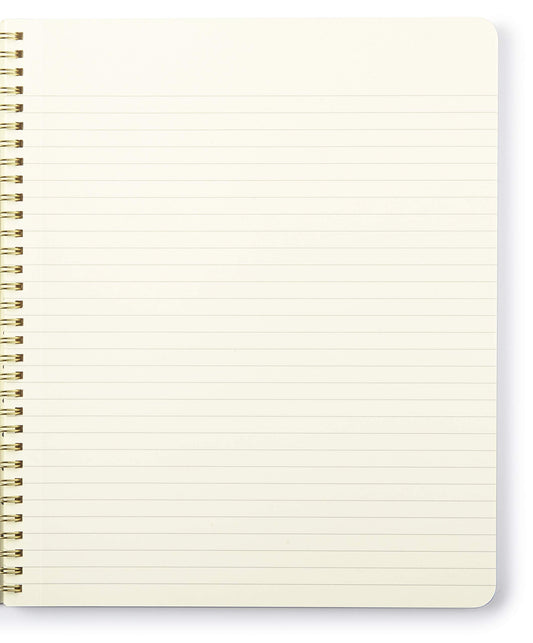 Large spiral notebook with 160 college-ruled pages
