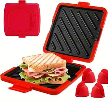 Two-Pack Microwave Sandwich Makers with Hand Clips