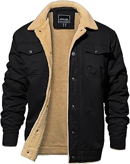 Men's Thick Warm Fleece-Lined Winter Work Jacket