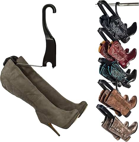 Hanging Boot Rack for 5 Pairs, Easy to Assemble