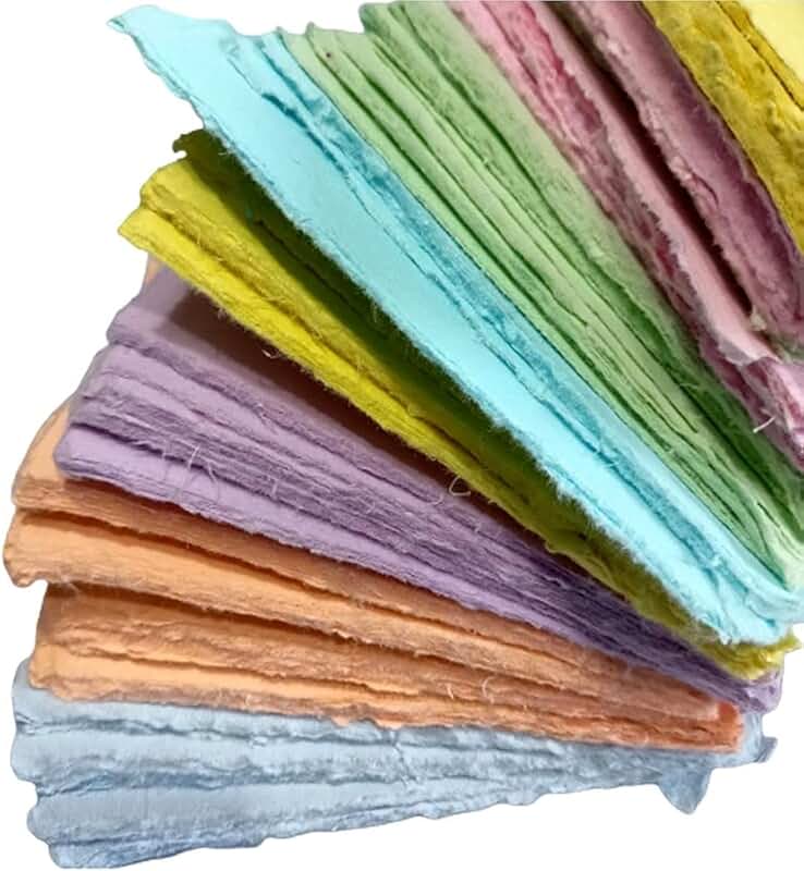 Handmade Square Paper Sheets for Crafts, 5x5, 50 Pack