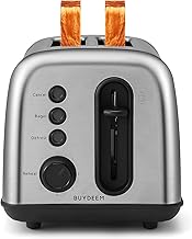 2-Slice Stainless Steel Toaster with Wide Slots