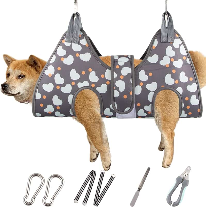 Dog Grooming Hammock and Nail Clippers for Large Dogs