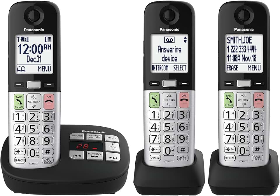 Easy-to-Use Cordless Phone with Large Display and Big Buttons