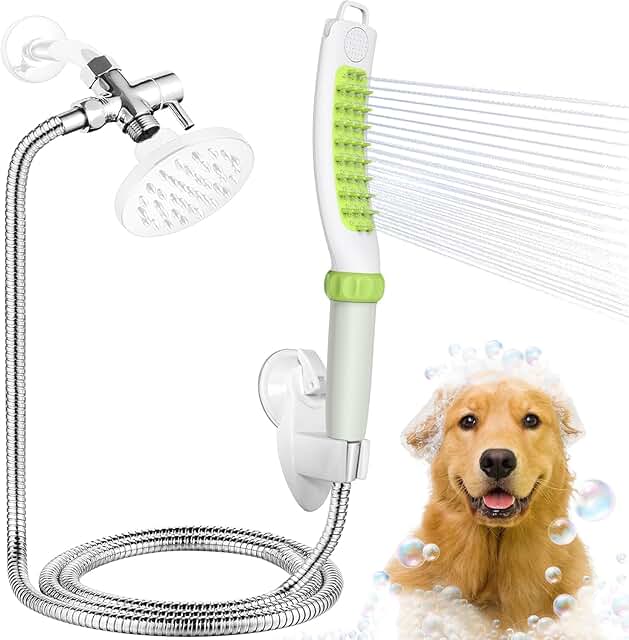 Dog and Cat Bath Brush for Grooming and Deshedding