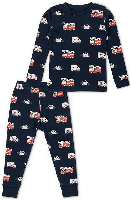 Organic Cotton Toddler Pajama Set for Girls and Boys