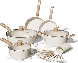 23-Piece Nonstick Cookware Set with Frying Pans and Saucepans