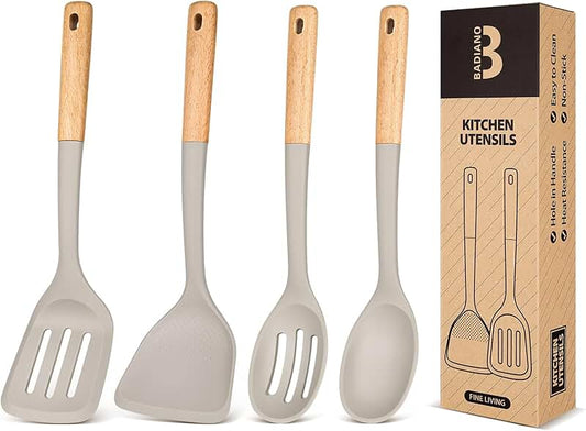 5-Piece Stainless Steel Kitchen Tool Set with Linen Handles