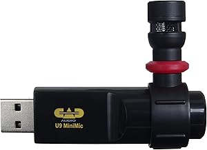 Mini USB Condenser Microphone with Swivel and Headphone Jack