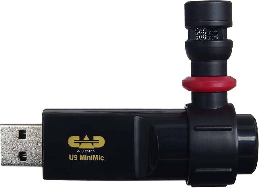 Mini USB Condenser Microphone with Swivel and Headphone Jack
