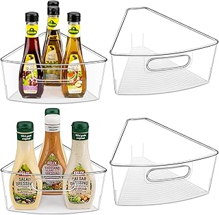 Corner Cabinet Organizer Bins, 4 Pack
