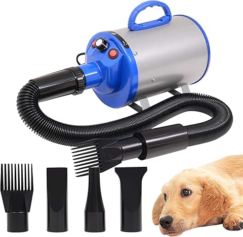 2800W Pet Dryer with Adjustable Speed and Heat