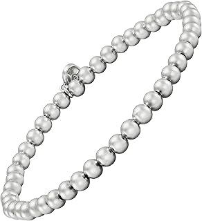 Beaded Circle Sterling Silver Bracelet, 6.25"