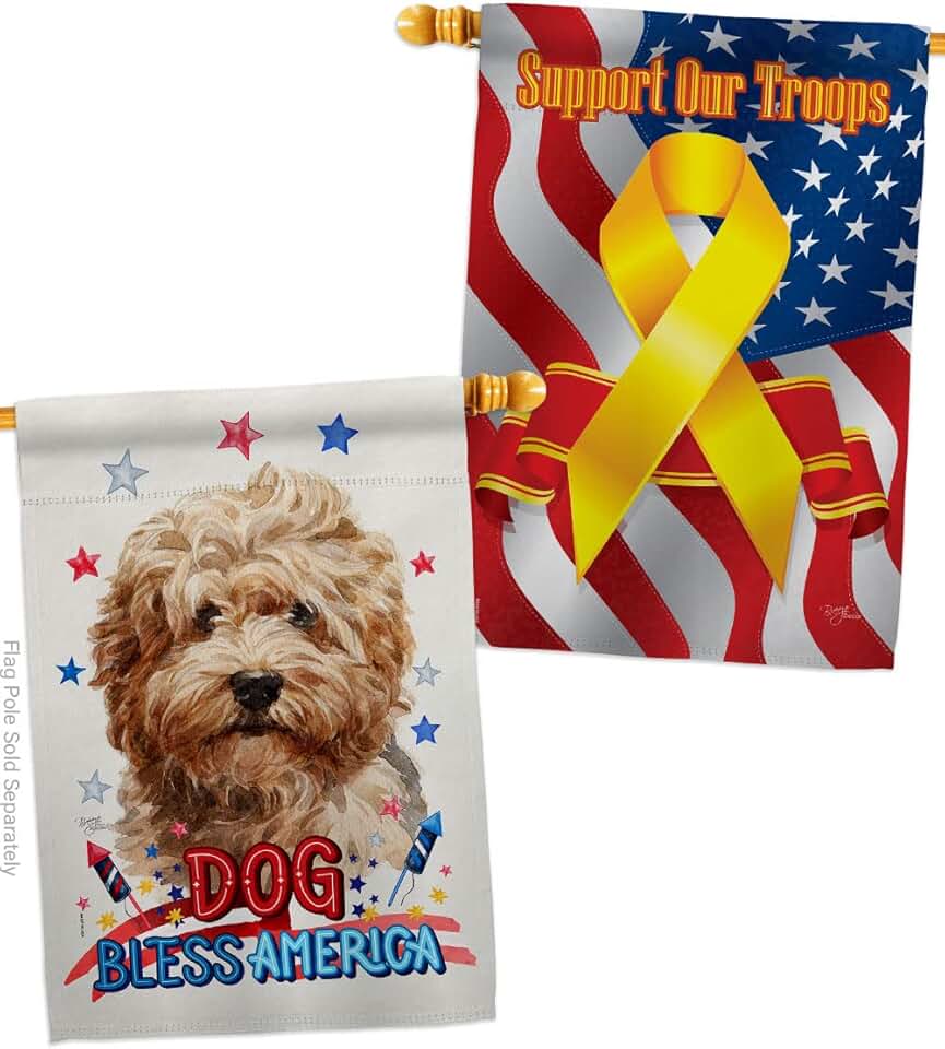 Patriotic Dog and Animal Garden Flag Pack