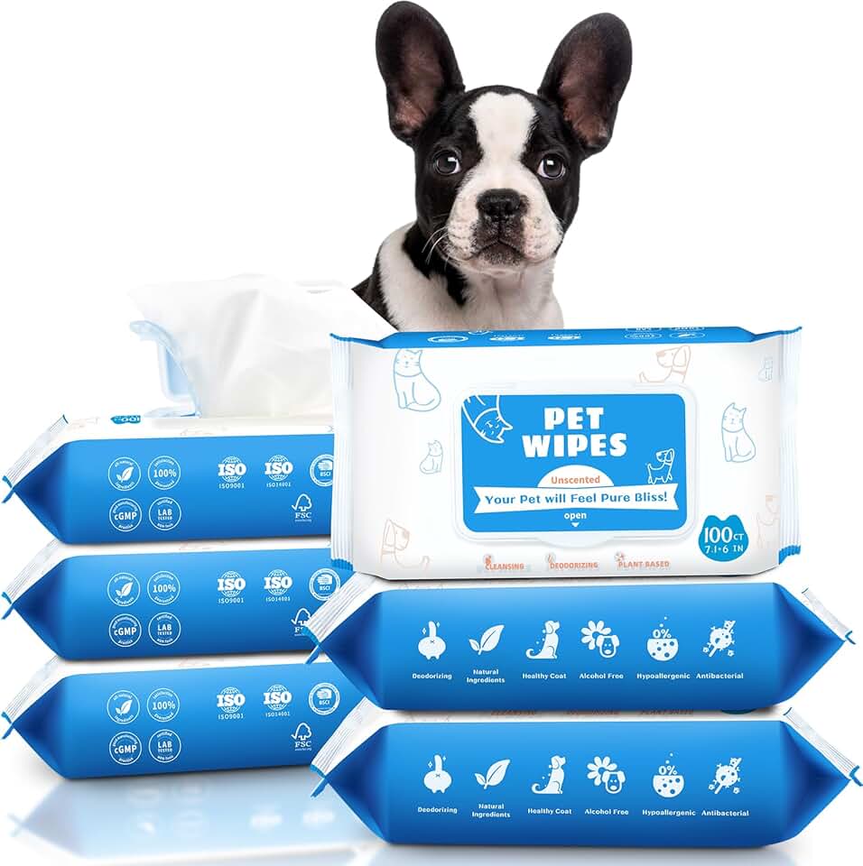 Dog Wipes for Paws and Face, 600 Count
