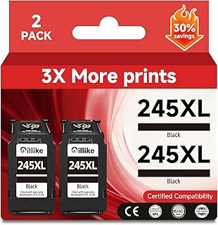 245XL Black Ink Cartridge Replacement, 2 Pack