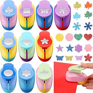 Set of 10 craft hole punch shapes for paper and scrapbooking