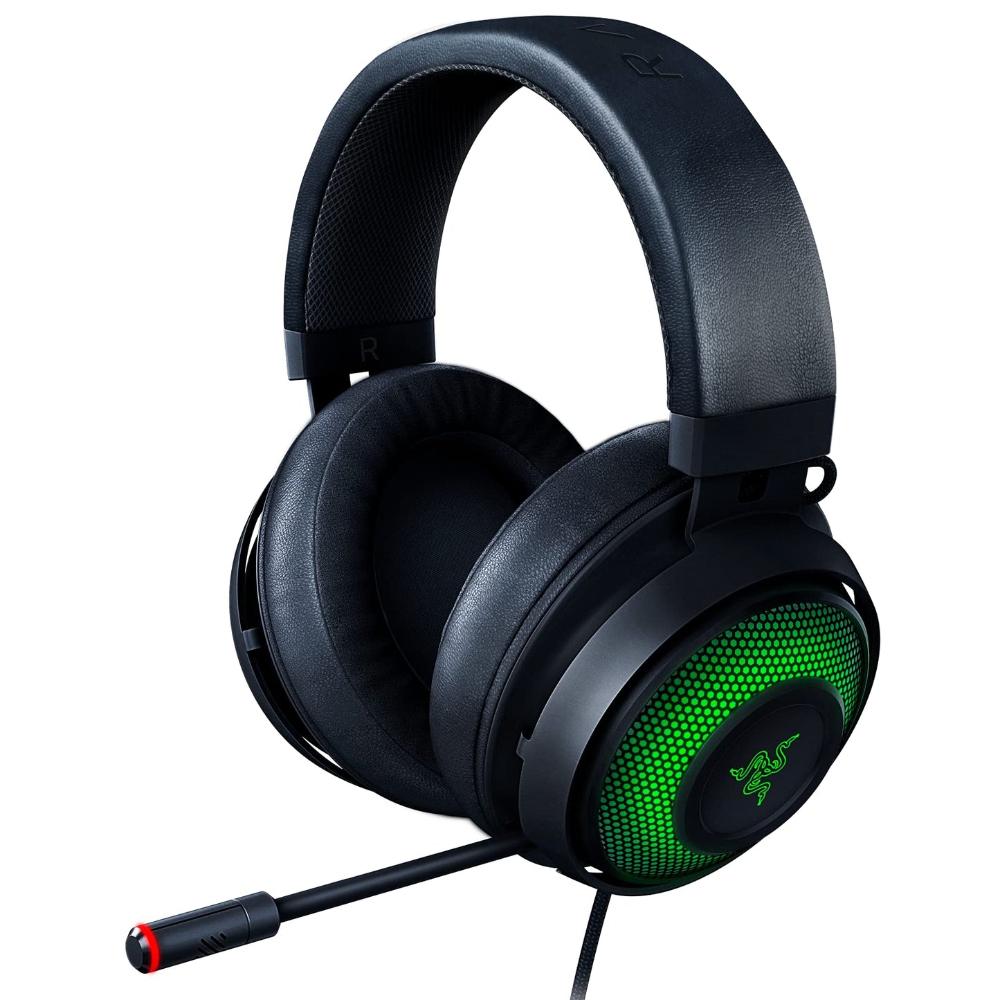Kraken Ultimate RGB USB Gaming Headset: THX 7.1 Spatial Surround Sound - Chroma RGB Lighting - Retractable Active Noise Cancelling Mic - Aluminum & Steel Frame - for PC & Mac - Classic Black