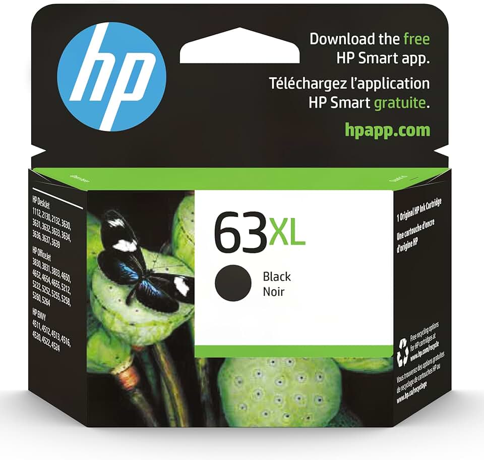 High-Yield Black Ink Cartridge for Inkjet Printers