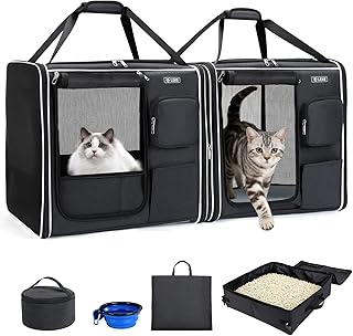 2-in-1 Cat Travel Carrier with Litter Box