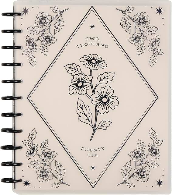 Large disc-bound planner for 2026 with extra months and stickers