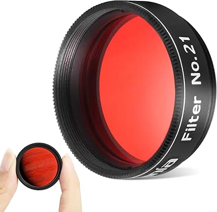 Orange 1.25-inch planetary filter for telescopes