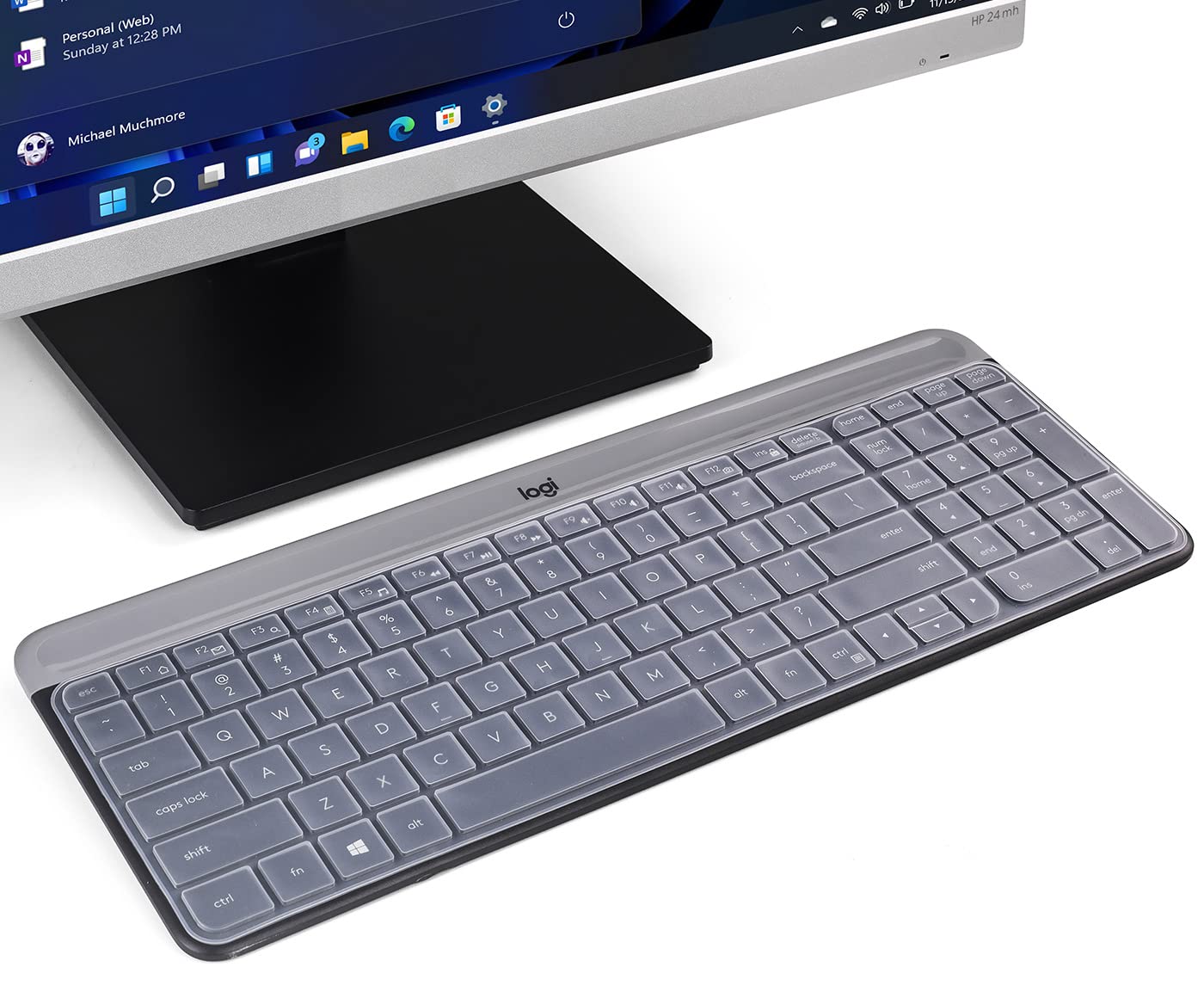 Clear keyboard cover for slim wireless keyboards