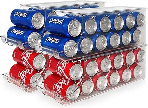 Stackable Soda Can Organizer with Lids