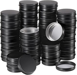 96 Pack Aluminum Cosmetic Tin Jars with Screw Lids