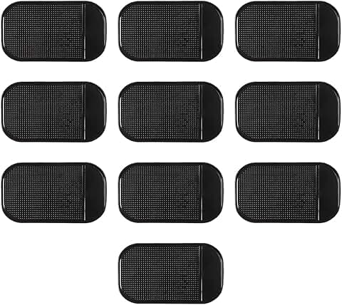 Set of 10 Non-Slip Dashboard Mats for Phones Keys and More