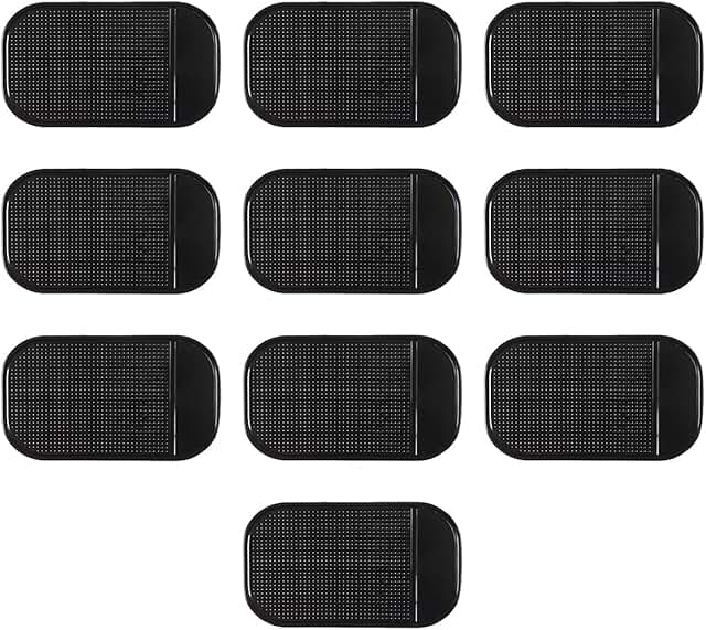 Set of 10 Non-Slip Dashboard Mats for Phones Keys and More