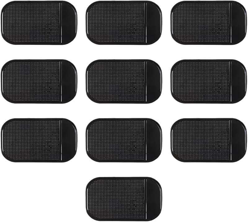 Set of 10 Non-Slip Dashboard Mats for Phones Keys and More
