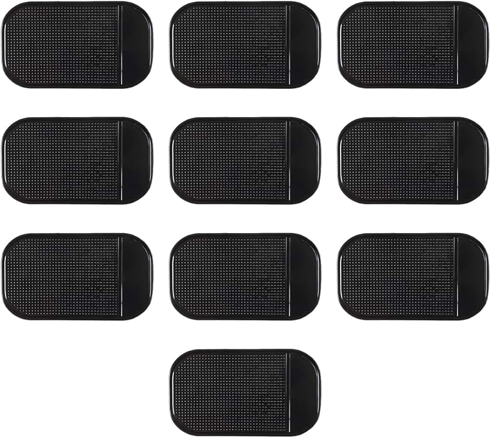 Set of 10 Non-Slip Dashboard Mats for Phones Keys and More