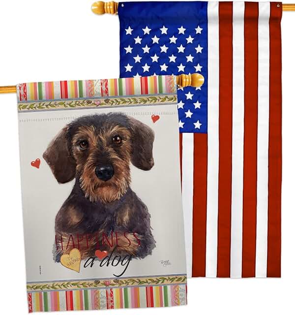 Miniature Dachshund House Flag Pack for Garden or Yard